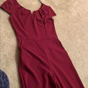 Burgundy pant suit
